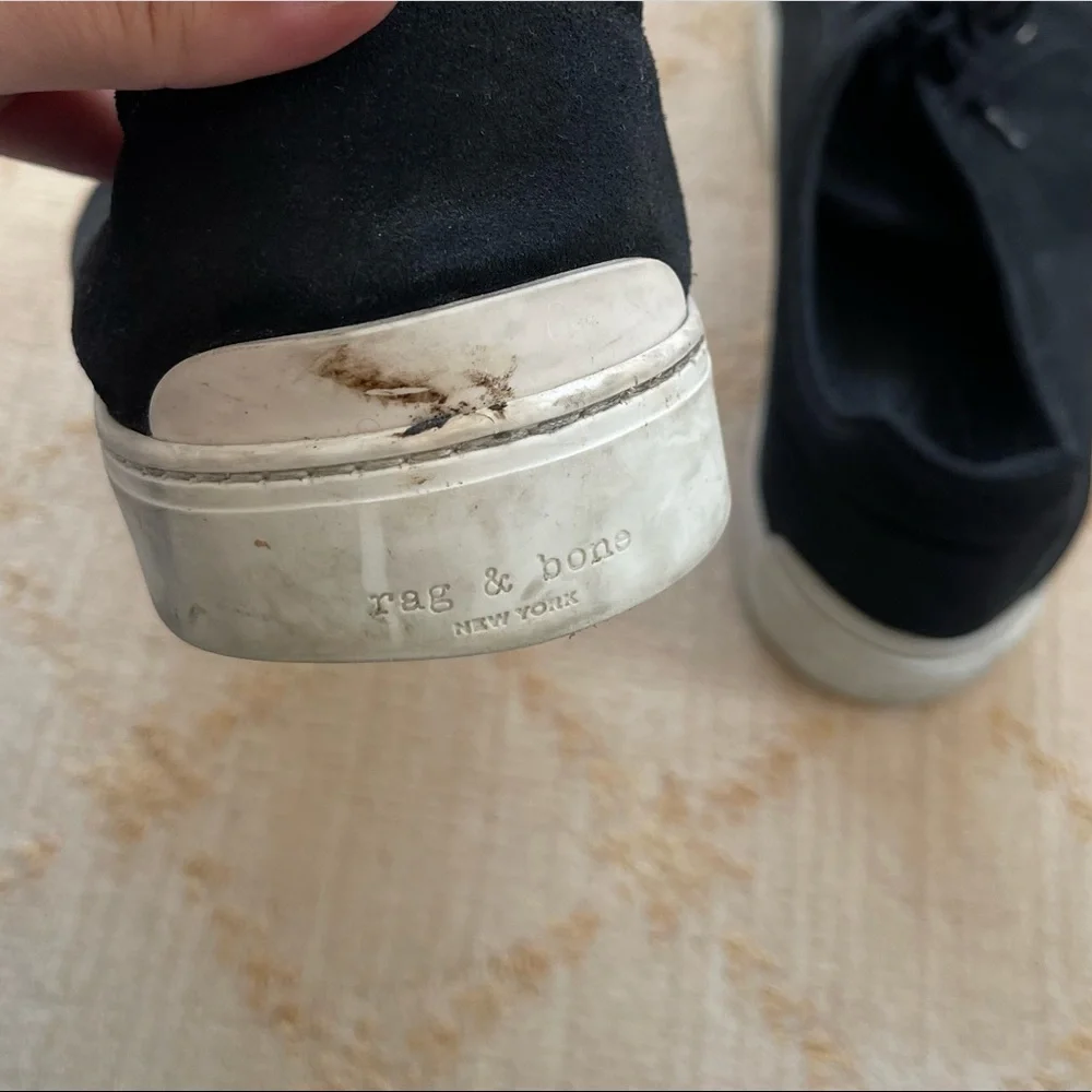 Rag And Bone Men’s Black Suede Sneakers - Picture 10 of 10